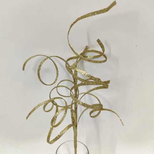 Thin Curly Twig Spray - 40cm (Gold)