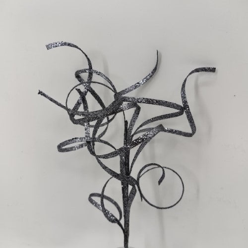 Thin Curly Twig Spray - 40cm (Grey)