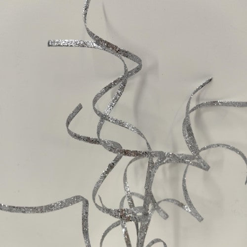 Thin Curly Twig Spray - 40cm (Silver)
