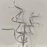Thin Curly Twig Spray - 40cm (Silver)