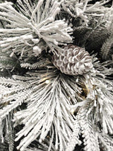 Mixed Snowy Pine Chistmas Tree with Pinecone & 600 LED Lights - 9'