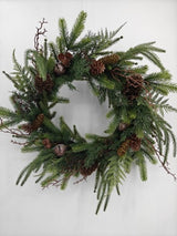 Wreath - Artificial Real Touch Woodland Theme (24")