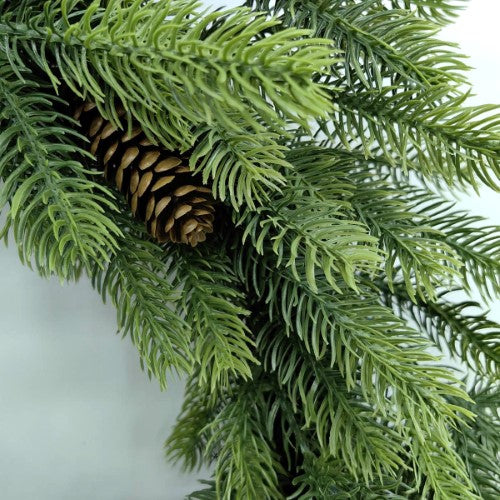 Real Touch Douglas Pine Wreath with Cones (24")