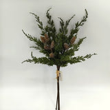 Artificial Real Touch Cypress Pine Spray with Cones X 3 (21")