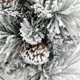 Mixed Snowy Pine Chistmas Tree With Pinecones & 1300 Multi Function Lights & 10446 Tips - 12'