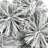 Snowy Mixed Pine Garland with Pinecone & 100 LED Lights & 150 Tips - 6'