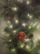 Green Mixed Pine Garland with Pinecone & 100 LED Lights & 150 Tips (6')