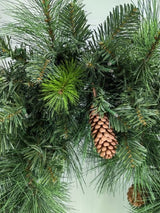 Green Mixed Pine Garland with Pinecone & 100 LED Lights & 150 Tips (6')