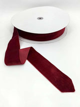 Christmas Ribbon - 5cm x 50 Yards Velvet (Dark Red)