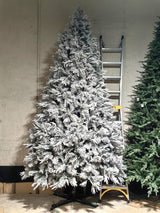 Mixed Snowy Pine Chistmas Tree With Pinecones & 1300 Multi Function Lights & 10446 Tips - 12'