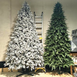 Mixed Snowy Pine Chistmas Tree With Pinecones & 1300 Multi Function Lights & 10446 Tips - 12'