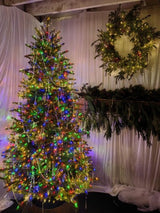 Real Touch Mixed Juniper Pine Christmas Tree with 1500 LED Lights & 3913 Tips - 7.5'