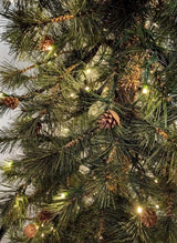 Needle Pine Christmas Tree with Cones & 200 LED Lights - 6'