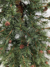 Needle Pine Christmas Tree with Cones & 200 LED Lights - 6'