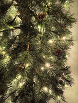 Needle Pine Christmas Tree with Cones & 200 LED Lights - 6'