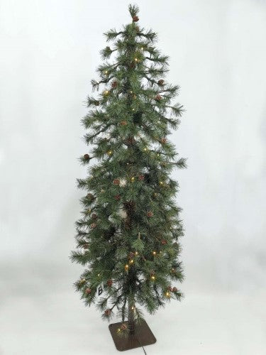Needle Pine Chriastmas Tree  with cones & 160 Multi Function LED Lights & 316 Tips - 5'