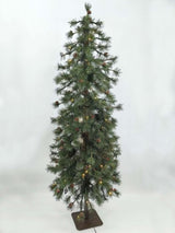 Needle Pine Chriastmas Tree  with cones & 160 Multi Function LED Lights & 316 Tips - 5'