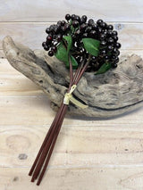 Artificial Berry Bunch X 5 (Black)