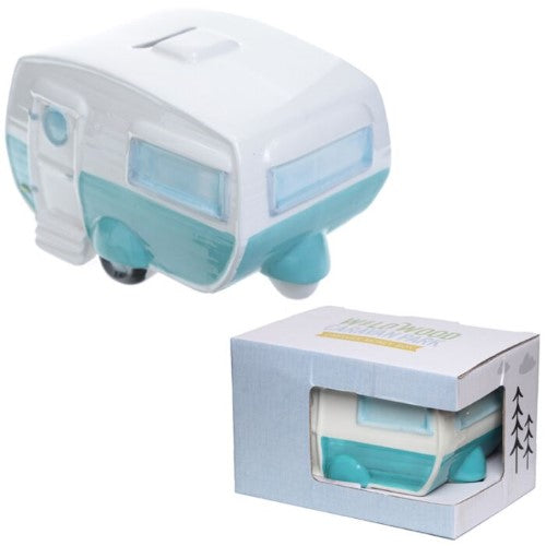 Ceramic Money Box - Home is Where You Park It Caravan