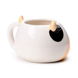 Ceramic Shaped Mug - Black and White Cow Head  (450ml)