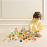 100pc Forest Blocks - Barrel - Classic World