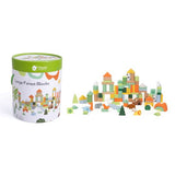 100pc Forest Blocks - Barrel - Classic World
