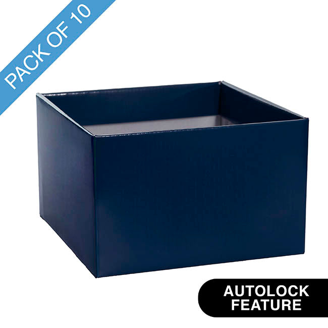 Large Posy Box Autolock Base Pack 10 Navy Blue