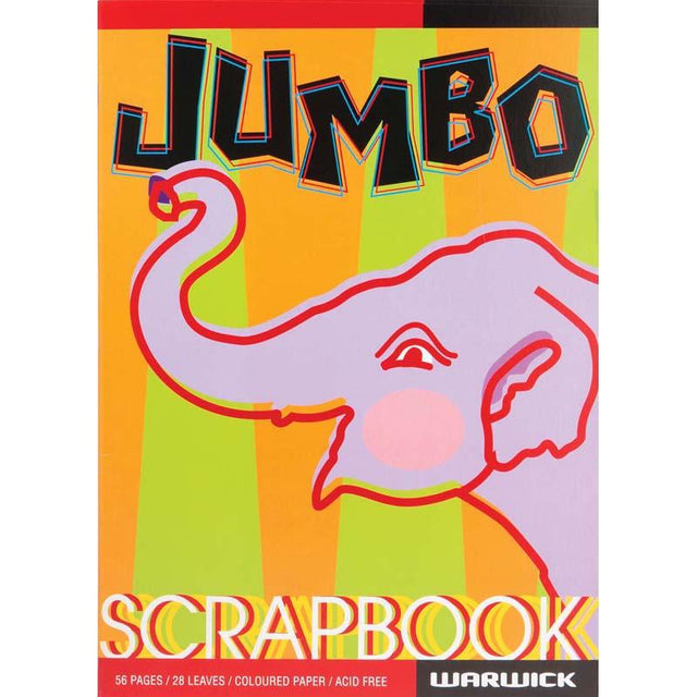 Warwick Scrapbook Jumbo with 28 colorful pages, perfect for art, journaling, and preserving memories in vibrant style.