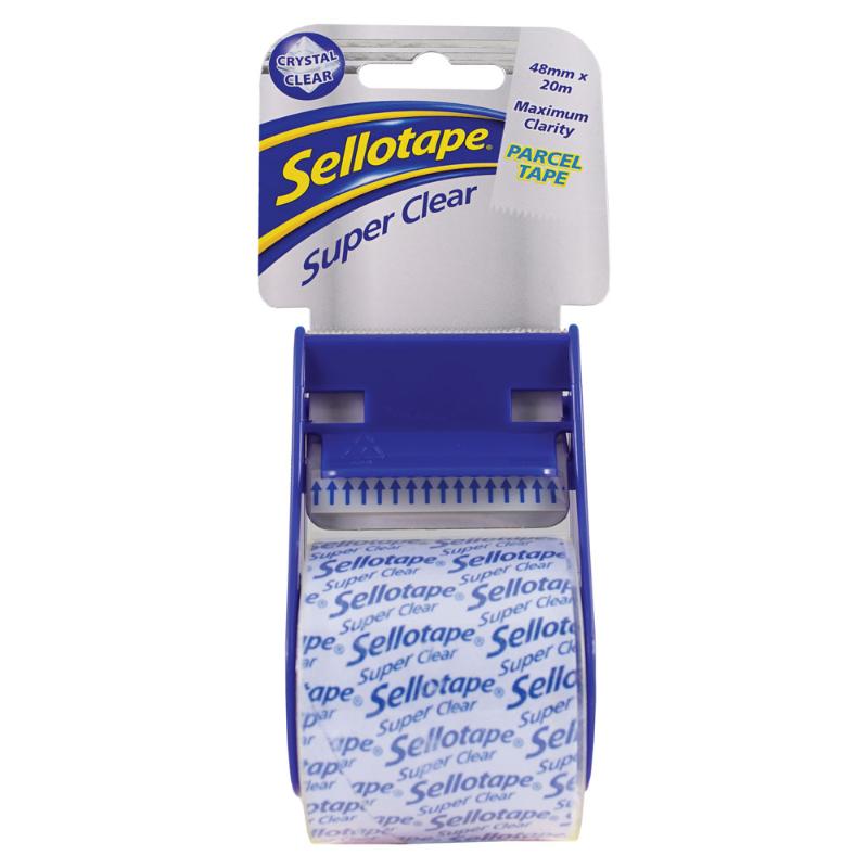 Sellotape Super Clear On Dispenser 48mmx20m