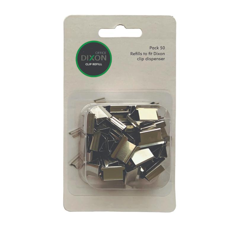 Dixon Zip Clip Refills in a small pack of 50, designed for easy and reusable document organization.