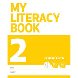 Warwick My Literacy Book 2: 64-page notebook for young learners with ruled and blank pages for writing and illustrations.