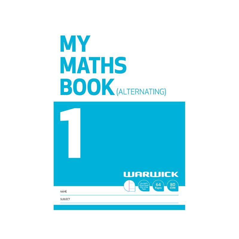 Warwick My Maths Book 1 10mm Quad Alternating Pages