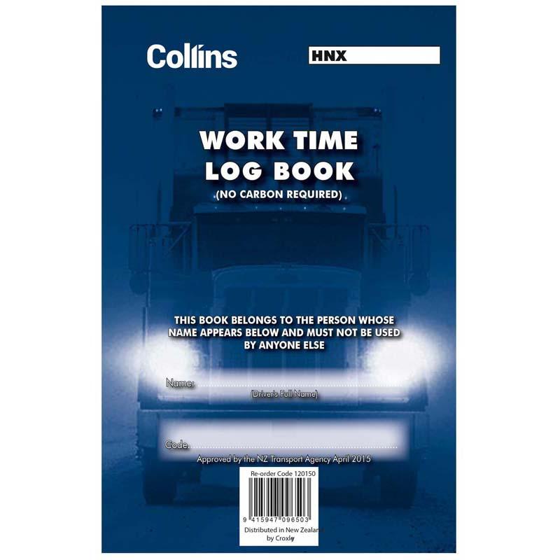 Collins A5 Triplicate Log Book for efficient work hour tracking and organized record-keeping.