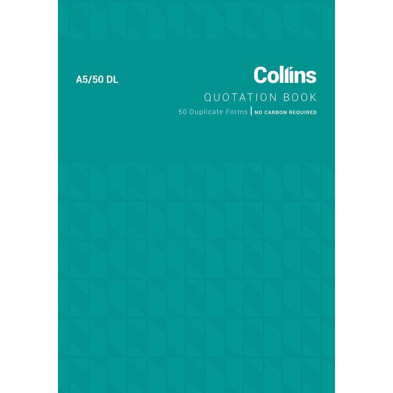 Collins Quotation A5/50DL Duplicate No Carbon Required