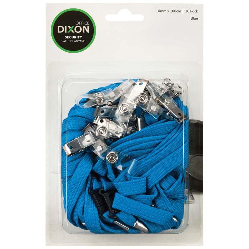 Dixon Lanyard Blue Pack 10 Flat Hangsell