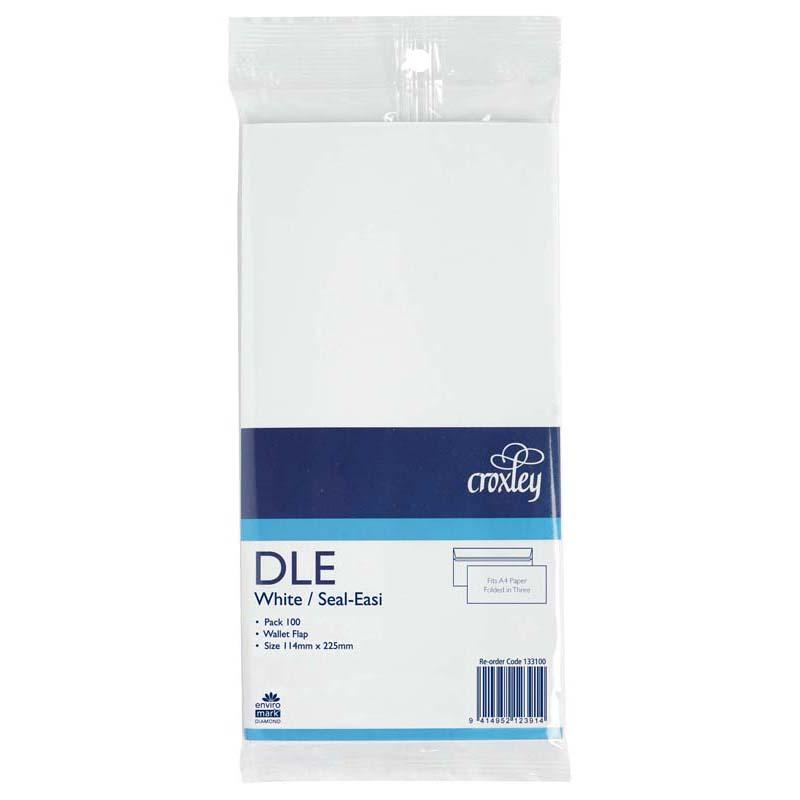 Croxley Envelope DLE Seal Easi 100 Pack