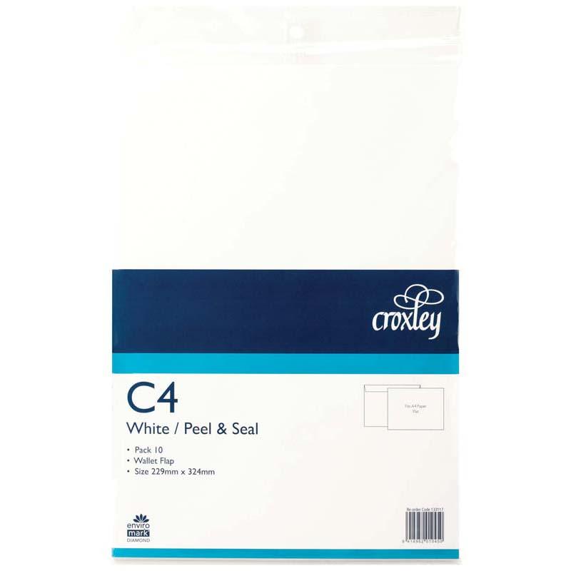 Croxley Envelope C4 Peel And Seal Wallet Flap 10 Pack