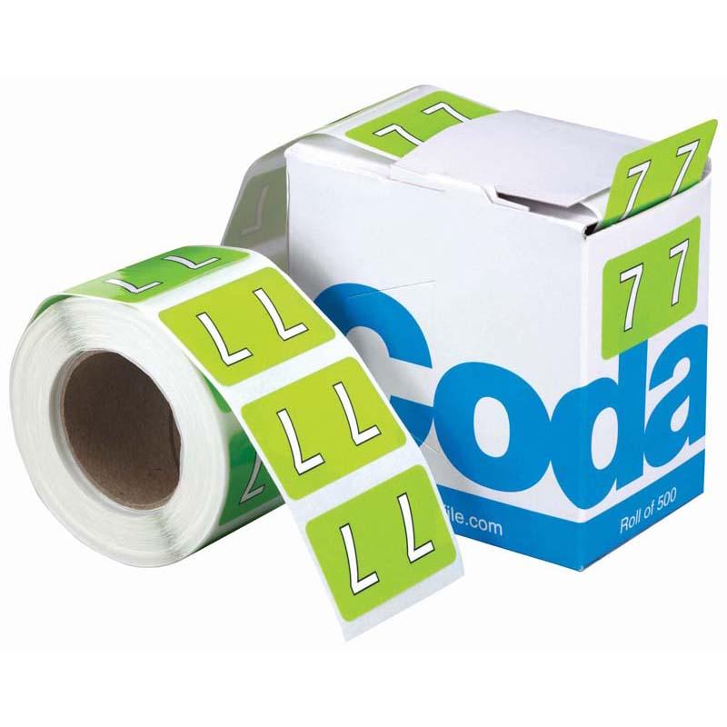 Codafile Label Numeric 7 25mm Roll 500