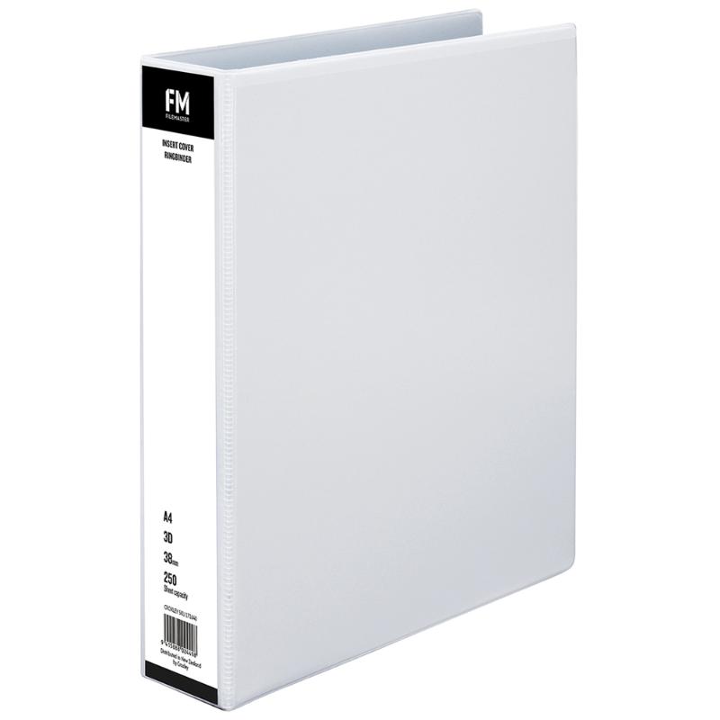 FM Binder Overlay A4 3/38 White Insert Cover