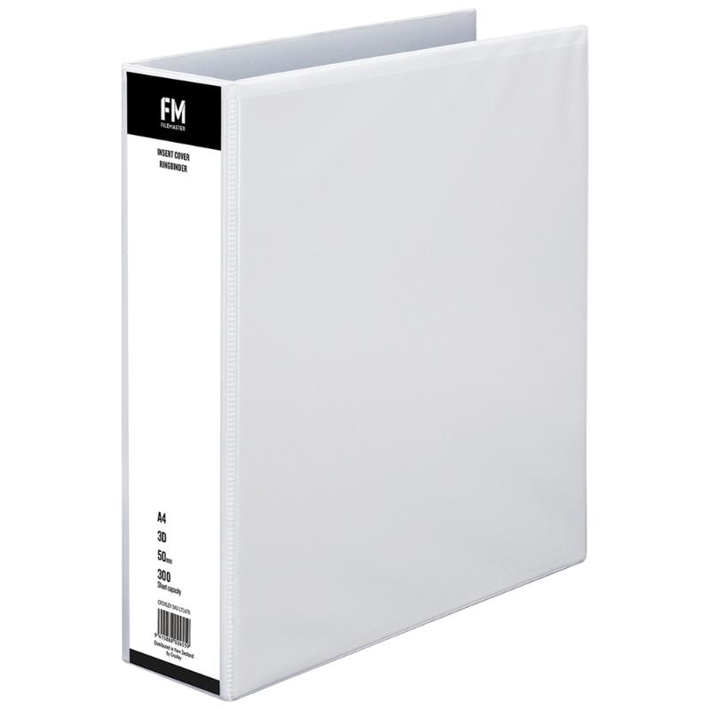 FM Binder Overlay A4 3/50 White Insert Cover