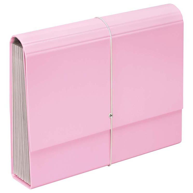 FM A4 File Expanding Pastel Piglet Pink 13 Pocket