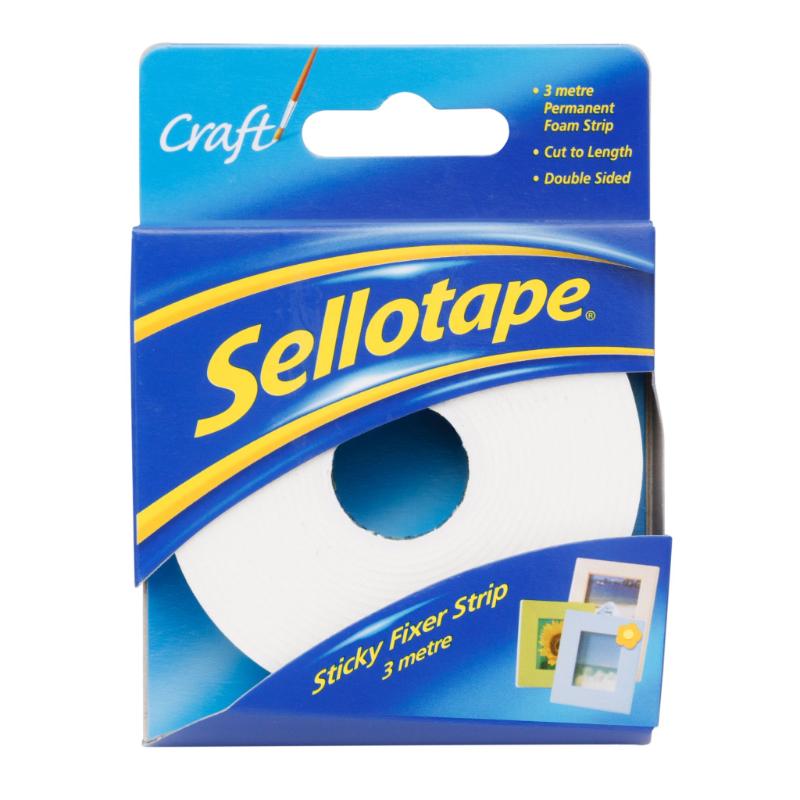 Sellotape 4195 Double Sided Foam Strip 25mmx3m