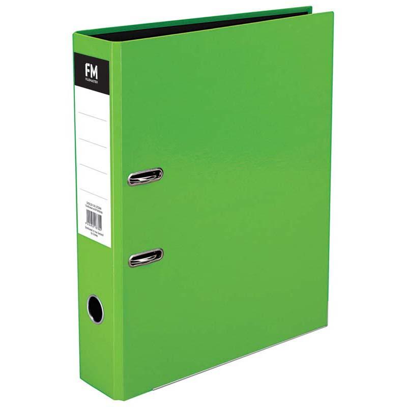 FM Binder Vivid Lime Green Foolscap Lever Arch