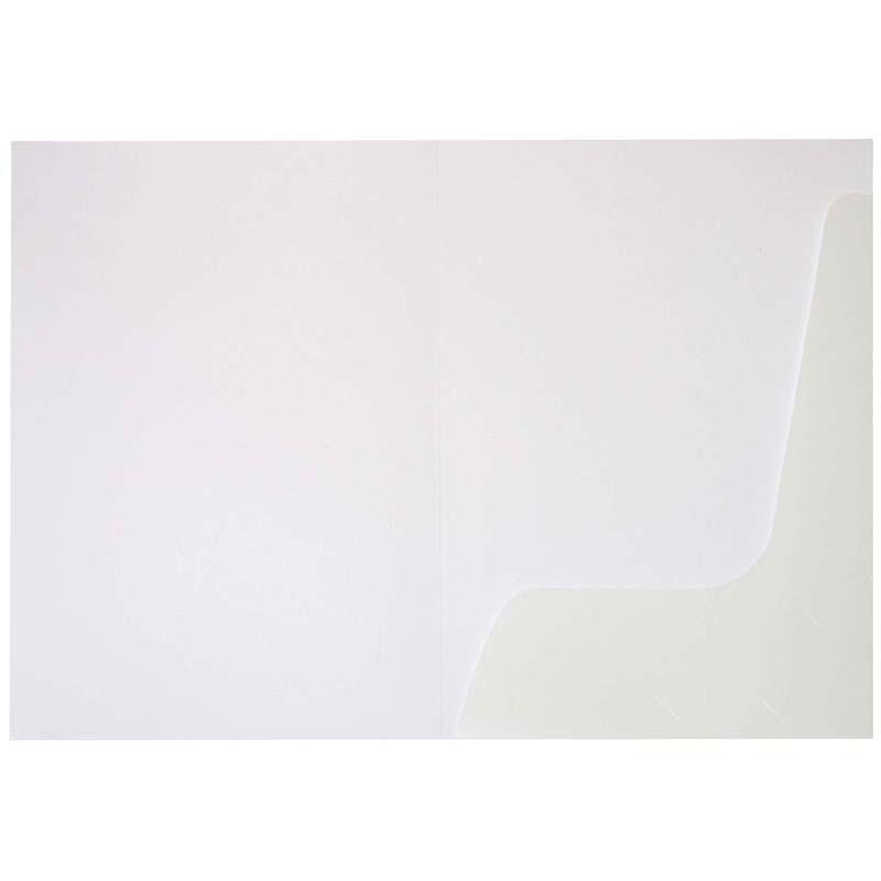 FM Presentation Folder Gloss White Single Pocket 50 Pack 250gsm