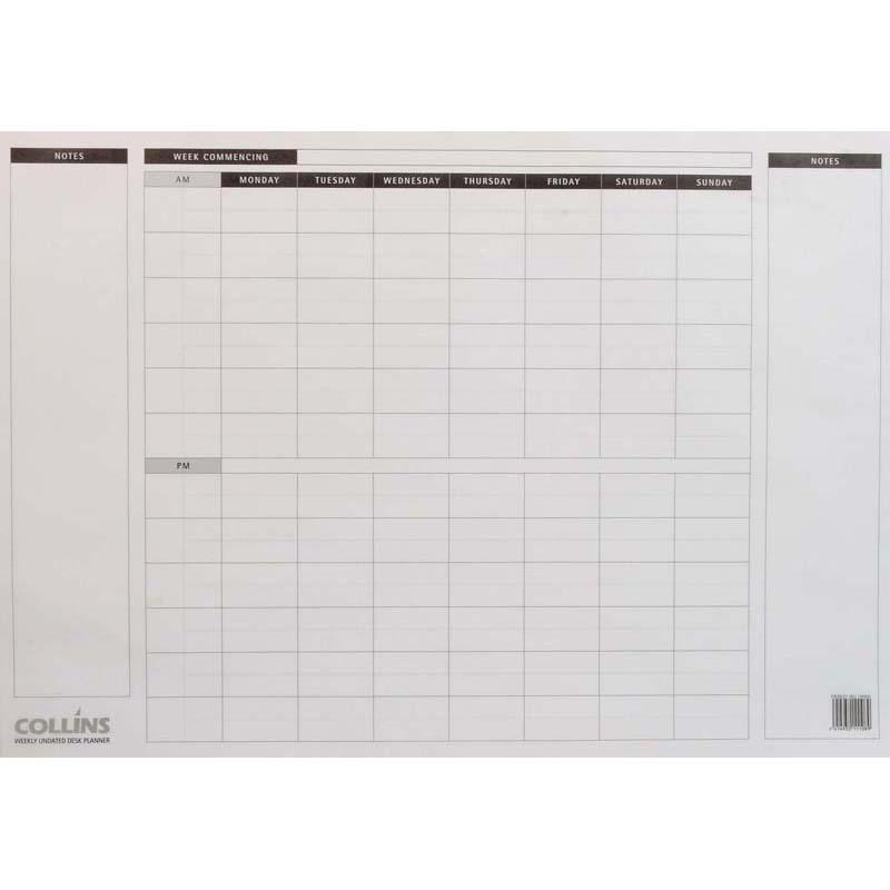 Collins Desk Pad Refill A2 Undated 20 Leaf 60gsm