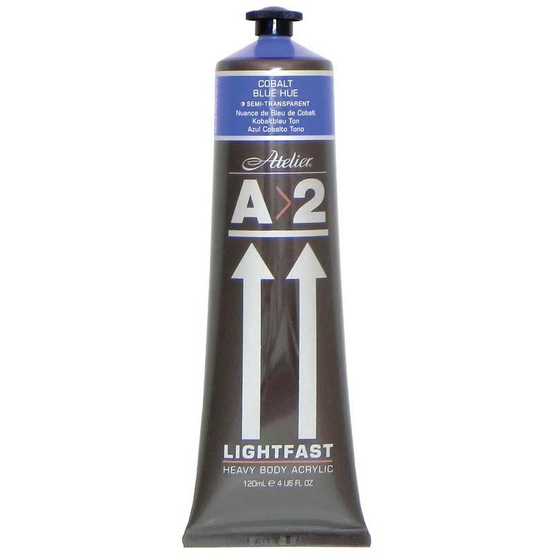 A2 Lightfast Heavybody Acrylic 120ml in Cobalt Blue, vibrant paint with rich hue for textured and vivid art creations.