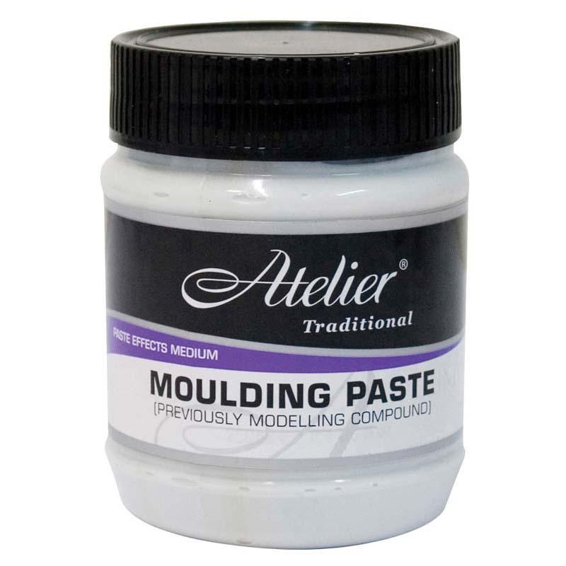 Atelier Medium 500ml Moulding Paste for creating textured, vibrant art with excellent adhesion on various surfaces.