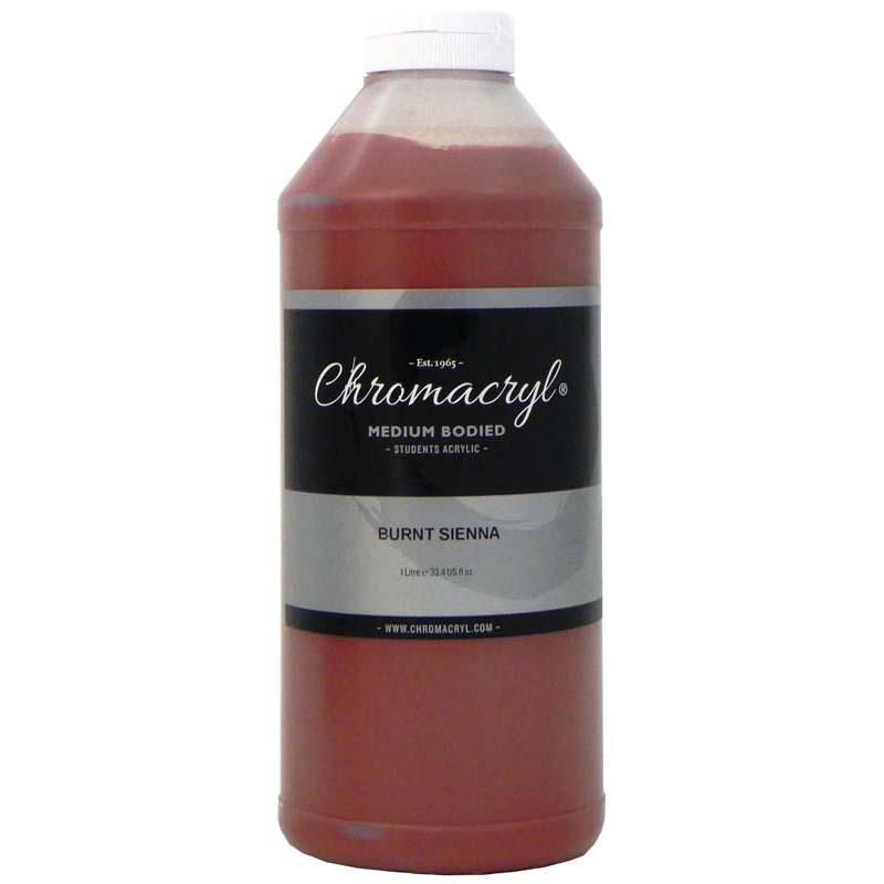 Chromacryl Acrylic Paint Student 1 Litre Burnt Sienna