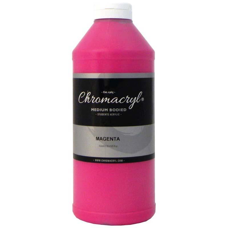 Chromacryl Acrylic Paint Student 1 Litre Magenta