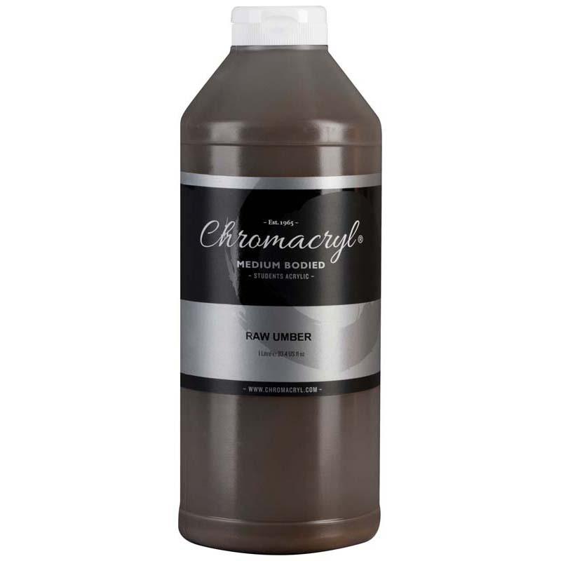 Chromacryl Acrylic Paint Student 1 Litre Raw Umber